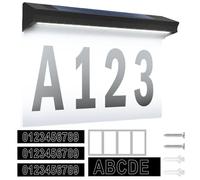 Numeri Civici: 3 V, 0,2 W, Numeri Civici A Energia Solare Da 30 LED, Numero Civico Esterno Illuminato In 2 Modalità, Impermeabile Ad Energia Solare | Per Gli Per Il Percorso Del C