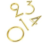 Numeri Civici 3d Adesivi Oro Abs 5 Pezzi per Porta e Cassetta | Finitura Lucida, Stile Moderno ed Elegante, Formato Creativo da 6cm, Lettura Chiara