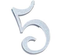 Numeri Civici 7 cm 0-9 adesivo acrilico autoadesivo con numero civico targa color oro argento targhetta for porta di casa numeri(Silver,5)