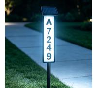 Numeri civici a energia solare, altezza 88,9 cm, targa per indirizzo stradale