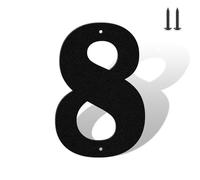 Numeri civici da 12,7 cm, colore nero opaco, antiruggine, in metallo resistente, per casa, resistenti alle intemperie, numeri da 0 a 9 e lettere dalla A alla Z, set completo per porte, cancelli