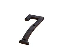 Numeri civici da 2,95 pollici con viti - Numero di porta moderno in metallo, numeri e lettere in ghisa, segno indirizzo, per cassetta postale esterna, appartamento, stanza, hotel(7)