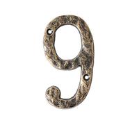 Numeri civici da 5,5 pollici con viti - Numero di porta moderno in metallo, numeri civici in bronzo di ghisa, cartello indirizzo, per esterno, cassetta delle lettere, appartamento, giardino(9)