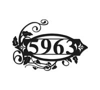 Numeri Civici Da Esterno, Decorazione Da Parete, Targa Personalizzata, Numero Civico Esterno, Numeri Civici, Decorazione Da Parete in Metallo, Decorazione Parete Metallo, Black Art
