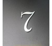 Numeri Civici Da Esterno, Targhe For Indirizzi Adesivi Numerati Autoadesivi | 5CM 6CM 7CM Nastro In Acciaio Inossidabile Indirizzo Segno For Cortile, Decalcomania Della Parete Di Mattoni 3D(7,6x3.7CM)