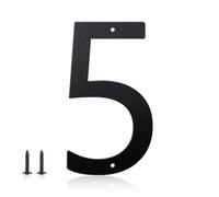 Numeri civici e lettere in metallo da 30 cm per cartelli esterni, numeri civici per esterni, lettere e numeri in alluminio per porte, cassette postali, giardino, perfetti per casa o ufficio (numero 5)