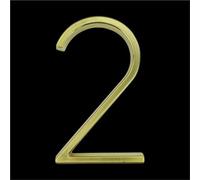 Numeri civici flottanti in metallo moderno in lega di zinco da 5 pollici, numeri per cassette postali dorati, targhetta con numero di porta a filo con viti, indirizzo esterno, casa, strada(2)