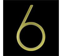 Numeri civici flottanti in metallo moderno in lega di zinco da 5 pollici, numeri per cassette postali dorati, targhetta con numero di porta a filo con viti, indirizzo esterno, casa, strada(6)