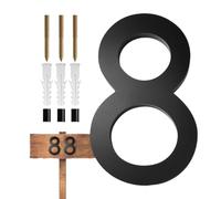Numeri civici fluttuanti, numeri indirizzi moderni Numero mobile 3D nero