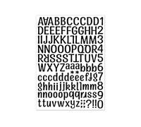 Numeri Civici for Cassette Postali - Adesivi Con Lettere Piccoli, Adesivi Con Lettere E Numeri Di Vari Colori Da 1 Pollice, Applicabili Alle Cassette Postali(Black,3sheets)