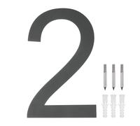 Numeri civici galleggianti 12" numero civico moderno 0 con kit per chiodi [nero]