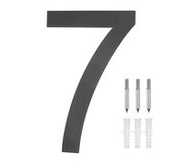 Numeri civici galleggianti 17" numero civico moderno 0 con kit per chiodi [nero]