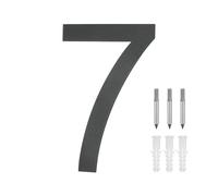 Numeri civici galleggianti da 6" numero civico moderno 7 con kit per chiodi nero