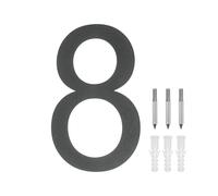 Numeri civici galleggianti da 6" numero civico moderno 8 con kit per chiodi nero