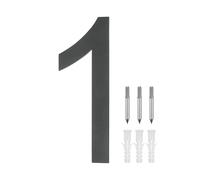 Numeri civici galleggianti da 8" numero civico moderno 1 con kit per chiodi nero
