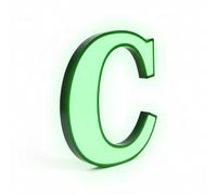 Numeri civici galleggianti per esterni che si illuminano al buio (15,2 cm, verde, 6