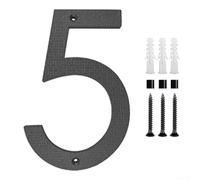 Numeri civici grandi 30,5 cm, in ABS nero opaco per esterni, per casa, cassetta postale, recinzione e porta, resistente alle intemperie, moderno cartello stradale con accessori di montaggio