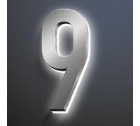 Numeri Civici Illuminati A LED, Numero di Indirizzo di Casa Illuminato A LED Retroilluminato, Look Moderno di Alto Livello, Numeri Civici Illuminati, Numeri Civici, 9, 8 Inch/200mm