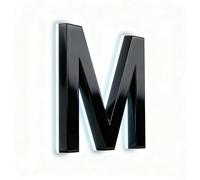 Numeri civici illuminati nero opaco, retroilluminati a LED bianchi per un'elevata visibilità Moderna targhetta per esterni con indirizzo. (M,6inch)