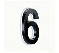 Numeri civici illuminati nero opaco, retroilluminati a LED bianchi per un'elevata visibilità Moderna targhetta per esterni con indirizzo. (6,6inch)