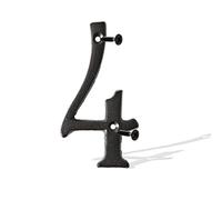 Numeri civici in ghisa da 5,5 pollici in metallo, numeri di casella postale, resistenti e solidi, numeri di targa per interni ed esterni, da appendere a parete, lettere decorative, numero 4