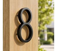 Numeri civici in lega da 12,7 cm per esterni, numero di indirizzo nero per cassetta postale della porta d'ingresso, per appartamenti, uffici, hotel
