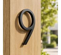 Numeri civici in lega da 12,7 cm per esterni, numero di indirizzo nero per cassetta postale della porta d'ingresso, per appartamenti, uffici, hotel
