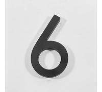Numeri civici in metallo, 1 pz 125mm Numero civico galleggiante Numeri moderni for porte, for casa Indirizzo esterno Targa Segno barrato #0-9(6)