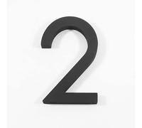 Numeri civici in metallo, 1 pz 125mm Numero civico galleggiante Numeri moderni for porte, for casa Indirizzo esterno Targa Segno barrato #0-9(2)
