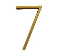 Numeri civici in metallo, 1 pz 125mm Numero civico moderno galleggiante dorato Numeri di indirizzo della porta di casa, for targhe digitali esterne della casa 5 pollici #0-9(7)