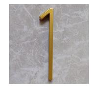 Numeri civici in metallo, 1 pz 125mm Numero civico moderno galleggiante dorato Numeri di indirizzo della porta di casa, for targhe digitali esterne della casa 5 pollici #0-9(1)