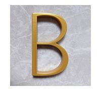 Numeri civici in metallo, 1 pz 125mm Numero civico moderno galleggiante dorato Numeri di indirizzo della porta di casa, for targhe digitali esterne della casa 5 pollici #0-9(B)