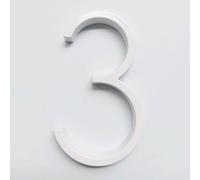 Numeri civici in metallo, 1 pz 127mm galleggiante numero civico lettere grandi moderne, alfabeto porta casa esterno numeri bianchi indirizzo targa trattino barra segno #0-9(3)