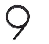 Numeri civici in metallo, 142mm Moderni Numeri Segnali Sulla Porta Extra Large Nero Indirizzo Appartamento E Targa Cassetta Postale #0-9 Numeri Porta D'Ingresso(9)