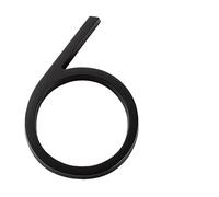 Numeri civici in metallo, 142mm Moderni Numeri Segnali Sulla Porta Extra Large Nero Indirizzo Appartamento E Targa Cassetta Postale #0-9 Numeri Porta D'Ingresso(6)