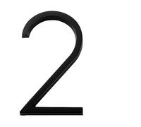 Numeri civici in metallo, 142mm Moderni Numeri Segnali Sulla Porta Extra Large Nero Indirizzo Appartamento E Targa Cassetta Postale #0-9 Numeri Porta D'Ingresso(2)
