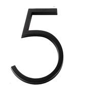Numeri civici in metallo, 142mm Moderni Numeri Segnali Sulla Porta Extra Large Nero Indirizzo Appartamento E Targa Cassetta Postale #0-9 Numeri Porta D'Ingresso(5)