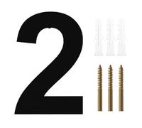 Numeri civici in metallo, 15/8/10 in acciaio inox galleggiante, numero civico 20 cm, cartello nero per indirizzo, #0-9 lettere, grandi targhe moderne per porte esterne (25,4 cm 25,4 cm 2)