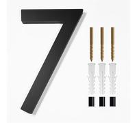 Numeri civici in metallo, 1PC Numero civico galleggiante, lettere moderne dell'alfabeto della porta, numeri 3D neri for esterni, targhe for numeri di porta e indirizzi for targhe da parete(7)