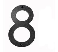 Numeri civici in metallo, 200mm/8 pollici Numero civico galleggiante ABS Nero Numeri in rilievo Segnale indirizzo #0-9 Lettere Grandi targhe moderne for porte Casa Esterno Numeri Numeri for porte d'in