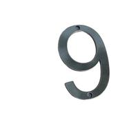 Numeri civici in metallo, 50mm in acciaio inox con viti in metallo etichetta digitale targa porta targa porta numeri for cassette postali numeri civici numeri porta d'ingresso(Number 9)