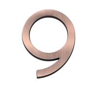 Numeri civici in metallo bronzo 3D 0-9 due set completi alti 10 cm per esterno