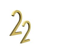 Numeri civici in metallo, Numero civico galleggiante da 125 mm, moderno, for porta, casa, esterno, 5 pollici, numeri neri e dorati, targa con stella da 0 a 9(Golden,1)