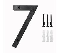 Numeri civici in metallo, Numero civico galleggiante da 200 mm/8 pollici ABS numeri in rilievo neri segnaletica indirizzo lettere 0-9 grandi targhe moderne for porte casa esterno numeri targhe(7)