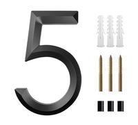 Numeri civici in metallo, Numero civico galleggiante da 8 pollici/200 mm, numeri 3D, cartello indirizzo, lettere #0-9, grandi targhe moderne for porte, numeri for porte anteriori esterne di casa(5)