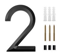 Numeri civici in metallo, Numero civico galleggiante da 8 pollici/200 mm, numeri 3D, cartello indirizzo, lettere #0-9, grandi targhe moderne for porte, numeri for porte anteriori esterne di casa(2)