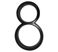 Numeri civici in metallo per porte, 127mm Numero civico galleggiante Lettere Grande alfabeto moderno for porta Casa Esterno 5 pollici Numeri neri Indirizzo Targa Trattino Barra Segno #0-9(Silver)