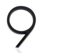 Numeri civici in metallo per porte, 142mm Moderni Numeri Segnali Sulla Porta Extra Large Nero Indirizzo Appartamento E Targa Cassetta Postale #0-9 Numeri Porta D'Ingresso(9)