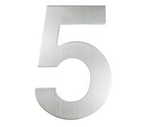 Numeri civici in metallo per porte, 20/30cm in acciaio inox appartamento galleggiante esterno numero civico targa casa esterno 12 pollici numeri porta d'ingresso(Silver,30cm No.5)