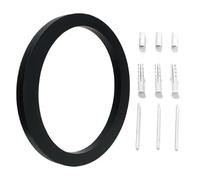 Numeri civici in metallo per porte, 5,6 pollici 142 mm lusso indirizzo grande moderno oro nero argento segnaletica galleggiante cifre esterne cartello cassetta postale #0-9 numeri porta d'ingresso(0)